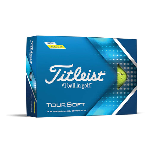 Titleist Tour Soft White Golf Balls - Dozen - Yellow