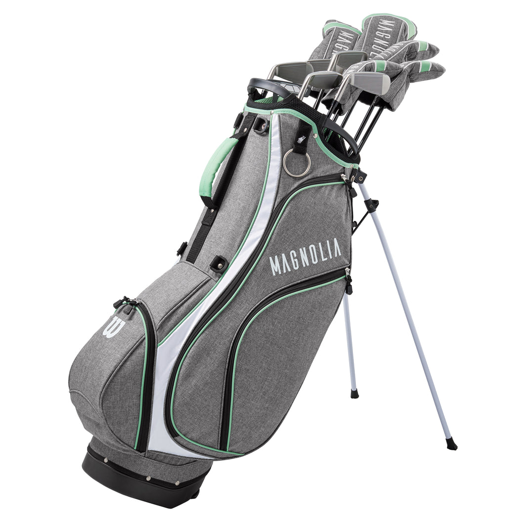 Wilson Magnolia GY Womens RH Carry Comp Golf Set - Standard/Ladies/Grey/Mint/White