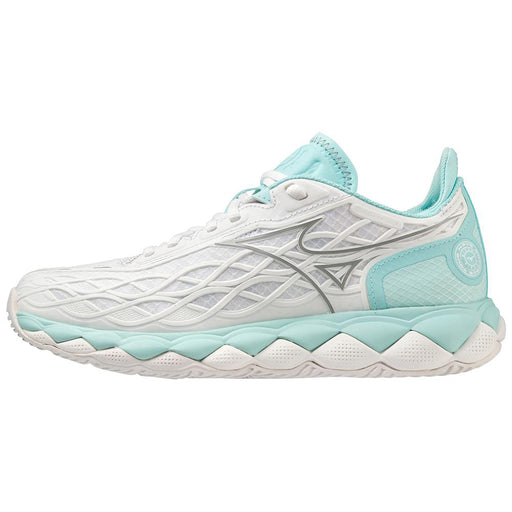 Mizuno Wave Enforce Tour AC Womens Tennis Shoes - White/Turquoise/B Medium/11.0