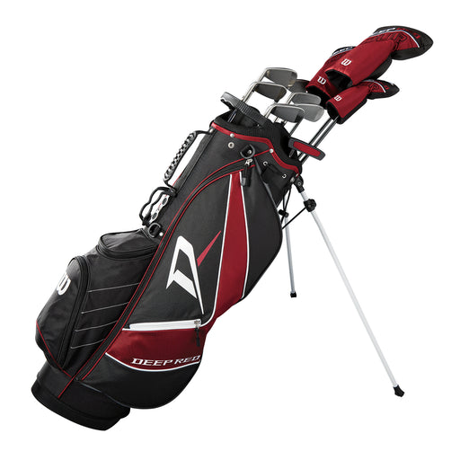 Wilson Deep Red Tour RH Mens Complete Golf Set - Standard/Senior/Deep Red - Cart