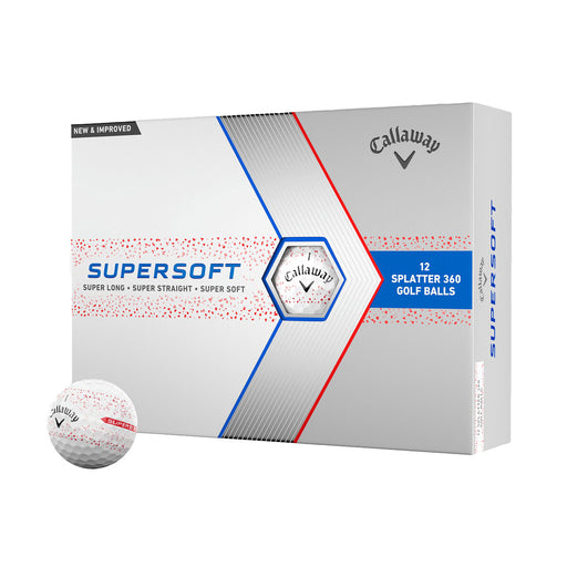 Callaway Supersoft Golf Balls - Dozen - Red Splatter