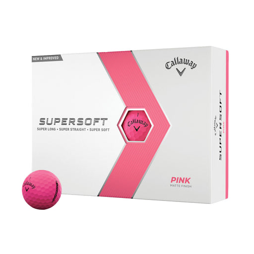 Callaway Supersoft Matte Golf Balls - Dozen 2024 - Pink