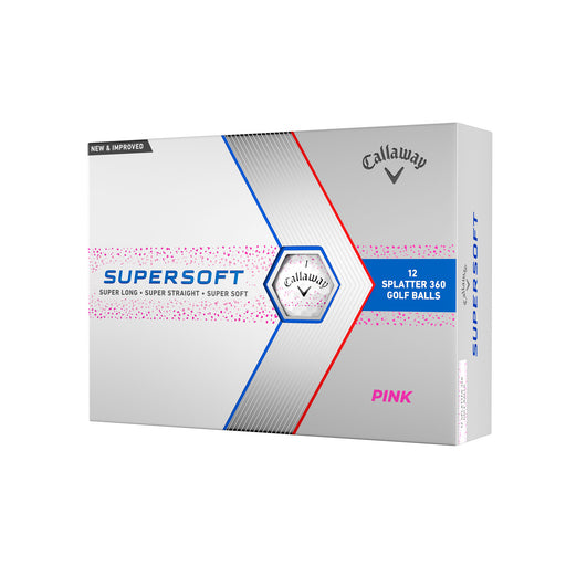 Callaway Supersoft Limited Golf Balls - Dozen 24 - Pink Splatter