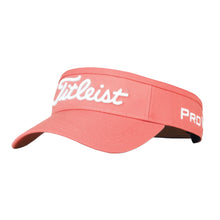 Load image into Gallery viewer, Titleist Tour Perf Staff Collection Mns Golf Visor - Coral/White/One Size
 - 3