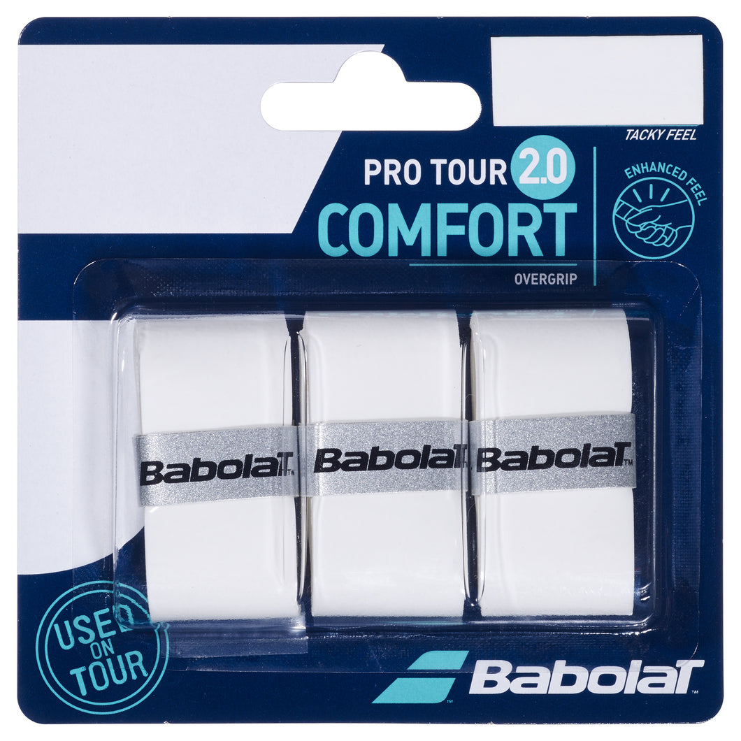 Babolat Pro Tour 2.0 X3 Tennis Overgrip - White