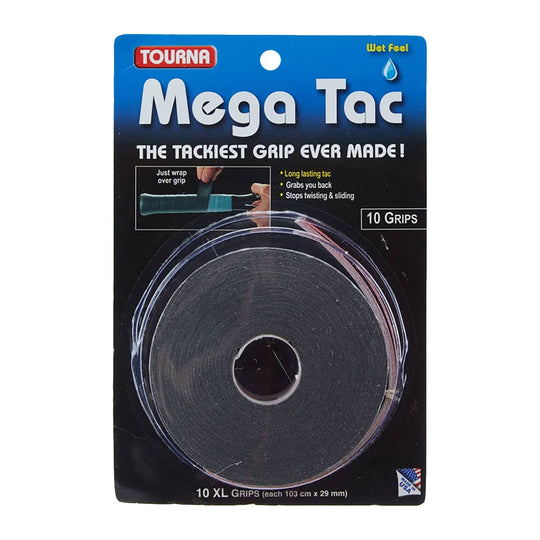 Unique Tourna Mega Tac Black Overgrips 10 pack