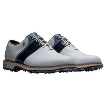 Load image into Gallery viewer, FootJoy Prem Series Packard Spiked Mens Golf Shoes - Wht/Nvy/Bfg/2E WIDE/12.0
 - 5