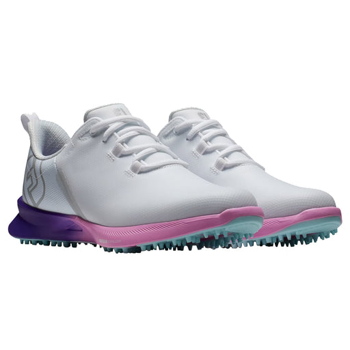 FootJoy Fuel Sport Spikeless Womens Golf Shoes - White/Purpl/Pnk/B Medium/11.0