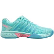 Load image into Gallery viewer, K-Swiss Express Light Womens Pickleball Shoes - Aruba Blue/Pink/B Medium/9.5
 - 1