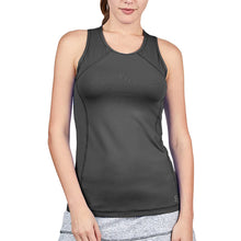 Load image into Gallery viewer, Sofibella UV Colors Womens Tennis Tank - Grey/2X
 - 7