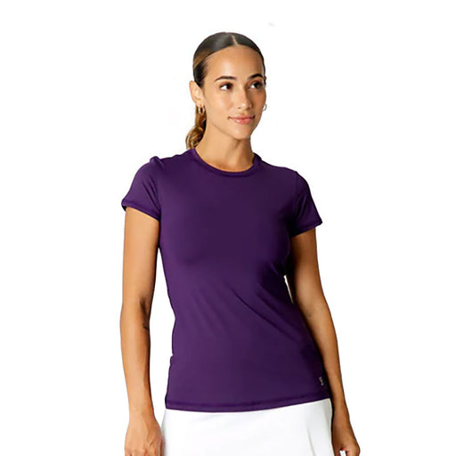 Sofibella UV Colors SS Wmns Tennis Shirt - Plum/2X