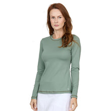 Load image into Gallery viewer, Sofibella UV Colors Womens LS Tennis Shirt - Army/2X
 - 3