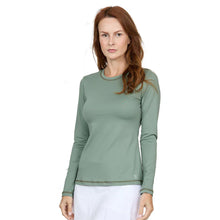 Load image into Gallery viewer, Sofibella UV Colors Womens LS Tennis Shirt - Army/2X
 - 7