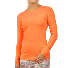 Load image into Gallery viewer, Sofibella UV Colors Womens LS Tennis Shirt - Nectarine/2X
 - 10