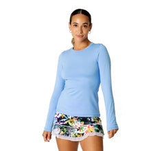 Load image into Gallery viewer, Sofibella UV Colors Womens LS Tennis Shirt - Periwinkle/2X
 - 11