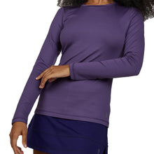 Load image into Gallery viewer, Sofibella UV Colors Womens LS Tennis Shirt - Plum/2X
 - 13