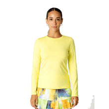 Load image into Gallery viewer, Sofibella UV Colors Womens LS Tennis Shirt - Sunshine/2X
 - 14