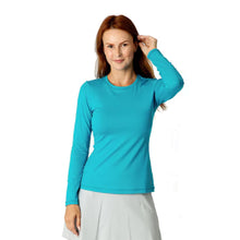 Load image into Gallery viewer, Sofibella UV Colors Womens LS Tennis Shirt - Surfer/2X
 - 16