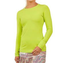 Load image into Gallery viewer, Sofibella UV Colors Womens LS Tennis Shirt - Teddy/2X
 - 18