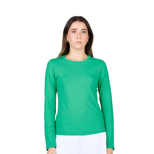 Sofibella UV Colors Womens LS Tennis Shirt - Zen/2X