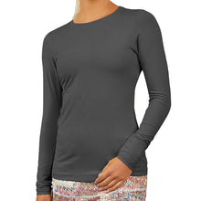 Load image into Gallery viewer, Sofibella UV Colors Womens LS Tennis Shrt - Gray/2X
 - 7
