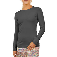 Load image into Gallery viewer, Sofibella UV Colors Womens LS Tennis Shrt - Gray/2X
 - 7