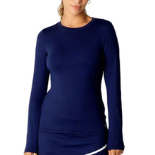 Load image into Gallery viewer, Sofibella UV Colors Womens LS Tennis Shrt - Navy/2X
 - 11