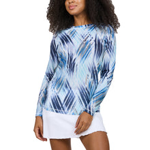 Load image into Gallery viewer, Sofibella Airflow Womens Long Sleeve Tennis Shirt - Speedlines/2X
 - 11