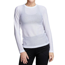 Load image into Gallery viewer, Sofibella Airflow Womens Long Sleeve Tennis Shirt - White/2X
 - 17