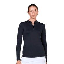 Load image into Gallery viewer, Sofibella  Womens 1/4 Zip Golf Shirt - Black/2X
 - 1