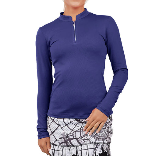Sofibella  Womens 1/4 Zip Golf Shirt - Navy/2X