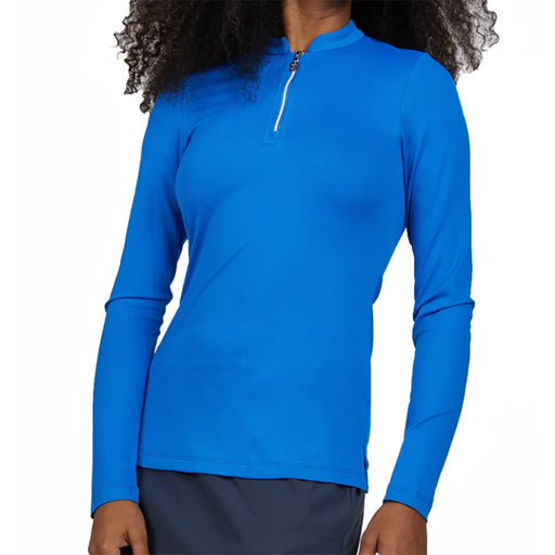 Sofibella  Womens 1/4 Zip Golf Shirt - Ocean/2X