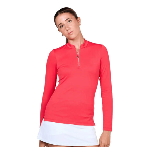 Sofibella  Womens 1/4 Zip Golf Shirt - Roulette/2X