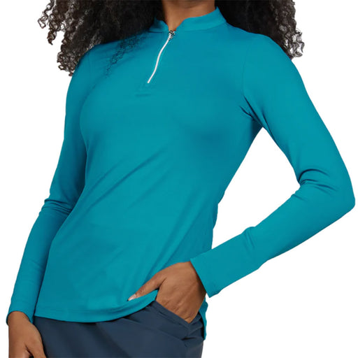 Sofibella  Womens 1/4 Zip Golf Shirt - Surfer/2X