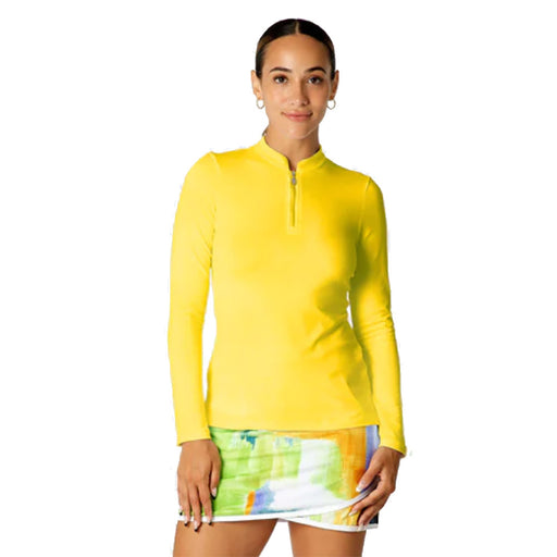 Sofibella  Womens 1/4 Zip Golf Shirt - Yellow/2X
