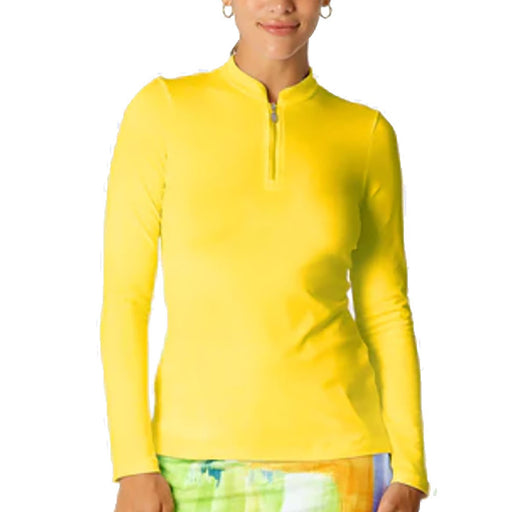Sofibella  Womens 1/4 Zip Golf Shirt - Yellow/2X