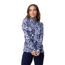 Load image into Gallery viewer, Sofibella Long Sleeve UV Feather Wmns Golf 1/4 Zip - Aqua Marine/2X
 - 4