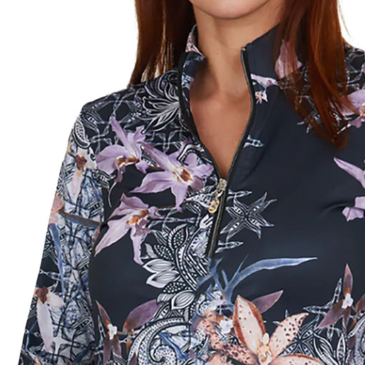 Sofibella Long Sleeve UV Feather Wmns Golf 1/4 Zip