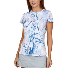 Load image into Gallery viewer, Sofibella UV Feather Womens Tennis SS Shirt - Art Show/2X
 - 5