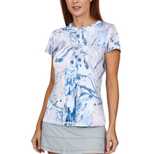 Load image into Gallery viewer, Sofibella UV Feather Womens Tennis SS Shirt - Art Show/2X
 - 3
