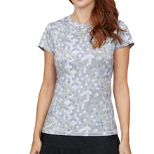 Load image into Gallery viewer, Sofibella UV Feather Womens Tennis SS Shirt - Techno/2X
 - 21