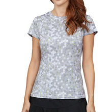 Load image into Gallery viewer, Sofibella UV Feather Womens Tennis SS Shirt - Techno/2X
 - 11