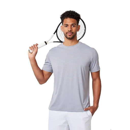 SB Sport Classic SS Mens Tennis Shirt - Silver Melange/1X