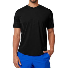 Load image into Gallery viewer, SB Sport Classic V Neck Mens SS Tennis Shirt - Black/1X
 - 5