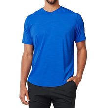 Load image into Gallery viewer, SB Sport Classic V Neck Mens SS Tennis Shirt - Cobalt Melange/1X
 - 9