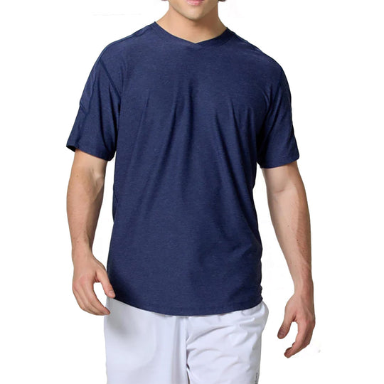SB Sport Classic V Neck Mens Short Sleeve Tennis Shirt