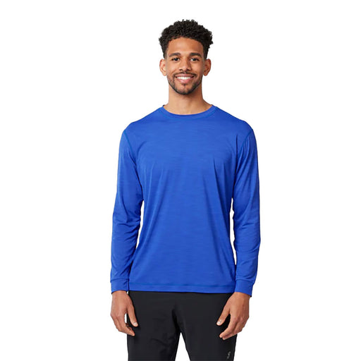 SB Sport Classic Long Sleeve Mens Tennis Shirt - Cobalt Melange/2X
