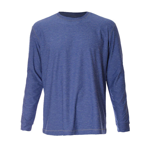 SB Sport Classic Long Sleeve Mens Tennis Shirt - Royal Melange/1X