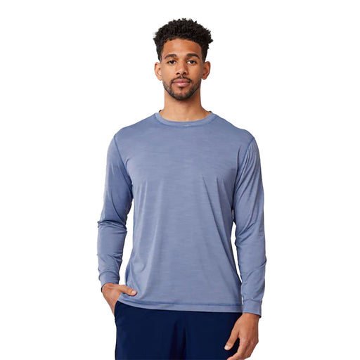 SB Sport Classic Long Sleeve Mens Tennis Shirt - Slate Melange/2X