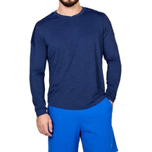 Load image into Gallery viewer, SB Sport V Neck Long Sleeve Mens Tennis Shirt - Nautical Melang/1X
 - 7